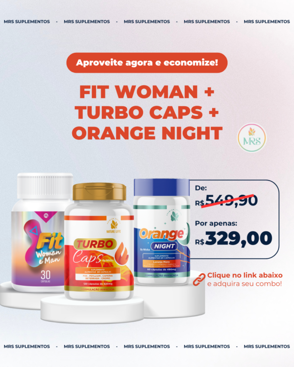 COMBO FIT WOMAN +TURBO CAPS +  ORANGE NIGHT